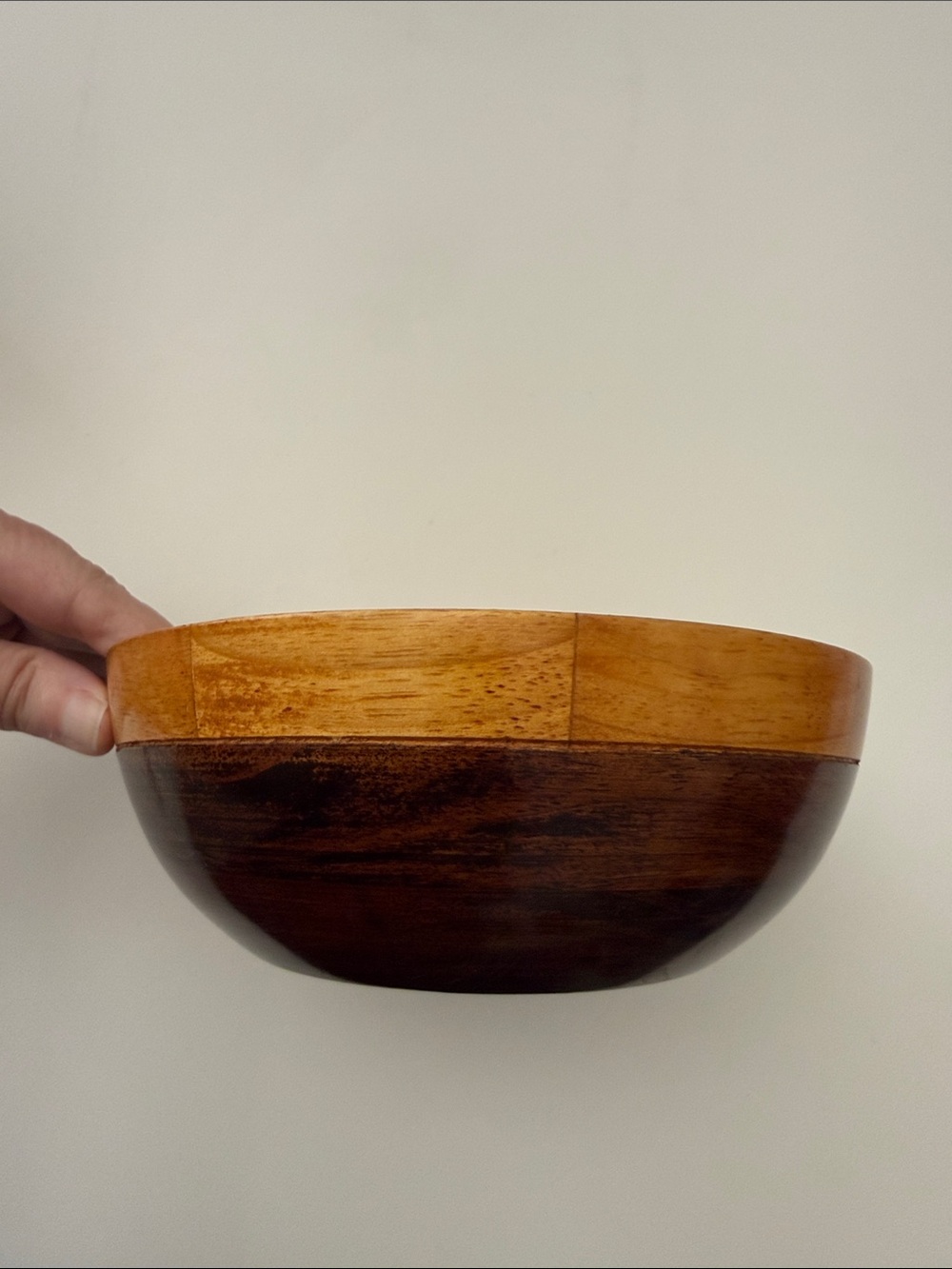 Two-Toned Hardwood Home Decoration Bowl - Picture 8 of 16
